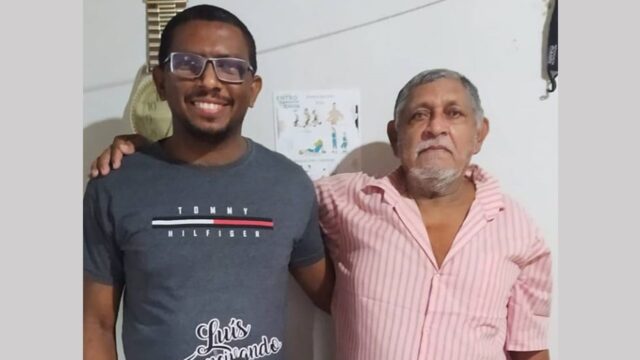 Dr. Luiz Francivando com o pai Luiz Rosa da Silva